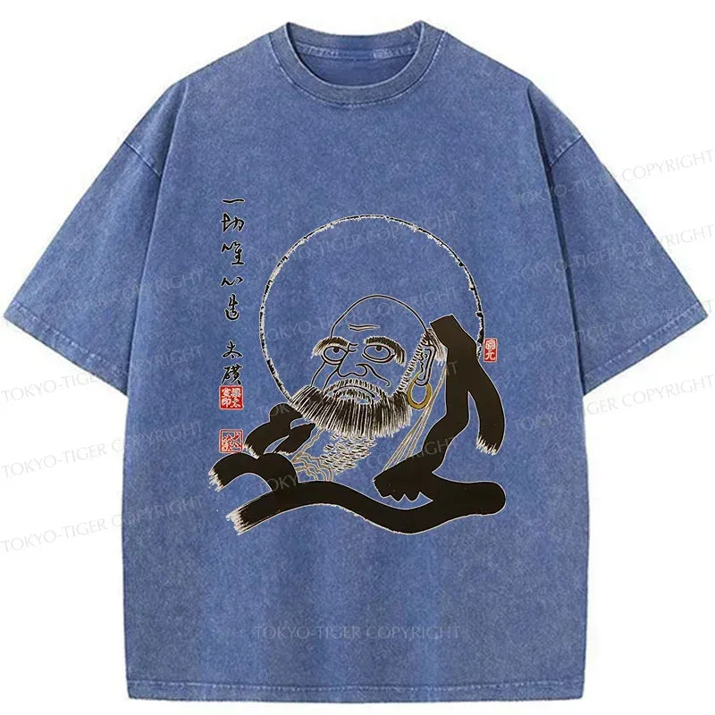 Japanese Kyoto Lion Buddha Tee for Daily Wear