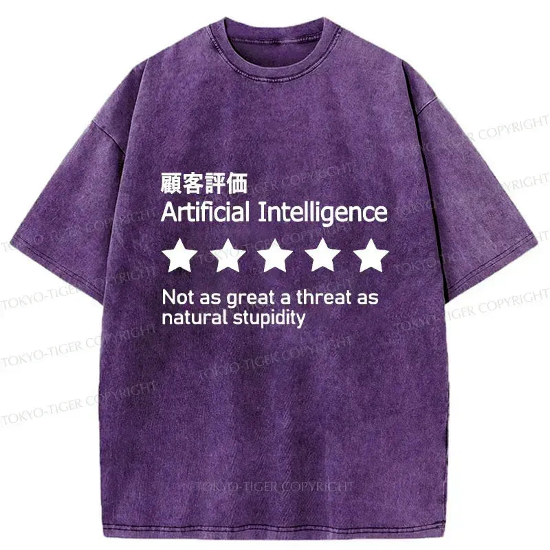 Kyoto-Lion Stupid People Are The Biggest Threat Washed T-Shirt