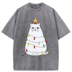 Funny Christmas Cat T-Shirt Gift Idea
