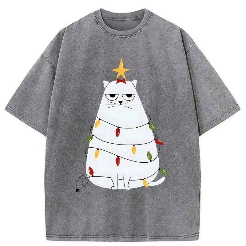 Funny Christmas Cat T-Shirt Gift Idea