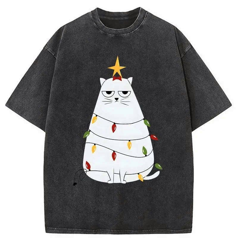 Japanese Chubby Cat Christmas T-Shirt