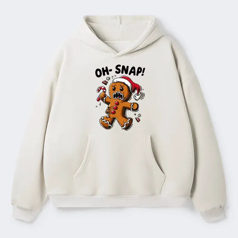 Kyoto-Lion Oh Snap The Gingerbread Man's Christmas Chaos Adult Fleece Hoodie