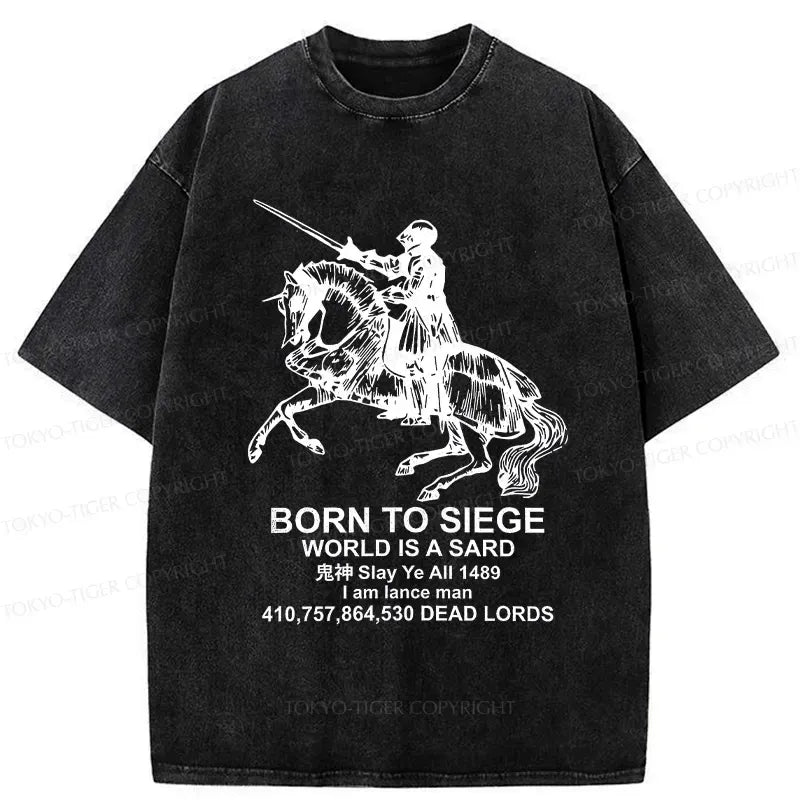 Kyoto-Lion Born To Siege Washed T-Shirt