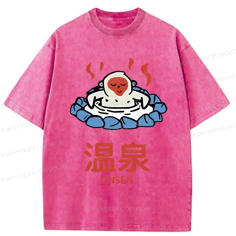 Kyoto-Lion Hot Spring Japanese Monkey Washed T-Shirt