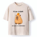 Kyoto-Lion Slow Task Capybara Meme Washed T-Shirt