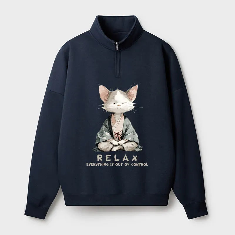 Comfortable Cat Fleece Sweatshirt for Lounge