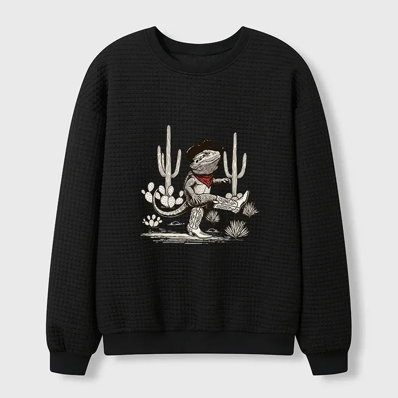 Vintage Waffle Sweatshirt for Vacation