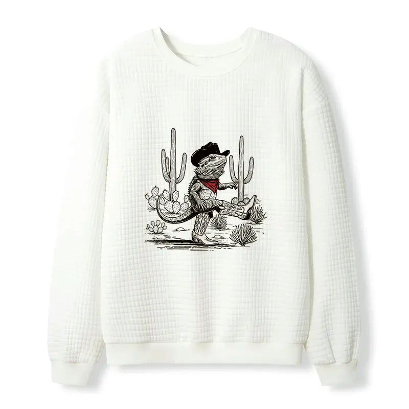 Vintage Waffle Sweatshirt for Vacation