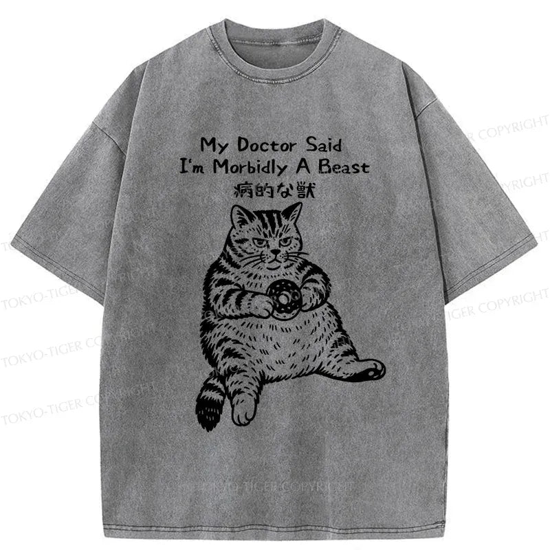 Kyoto-Lion Washed Vintage T-Shirt