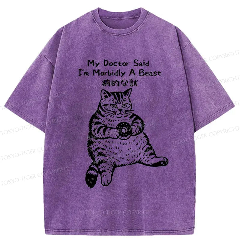 Lazy Fat Cat Japanese T-Shirt