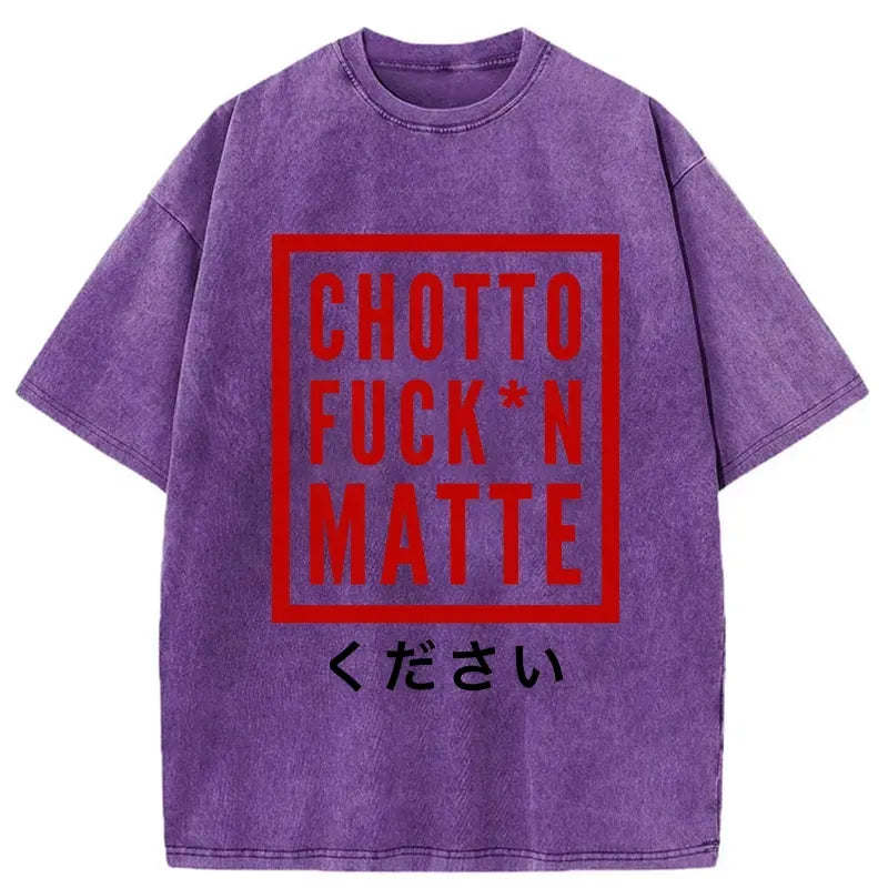 Kyoto-Lion Japanese Chotto Matte Washed T-Shirt