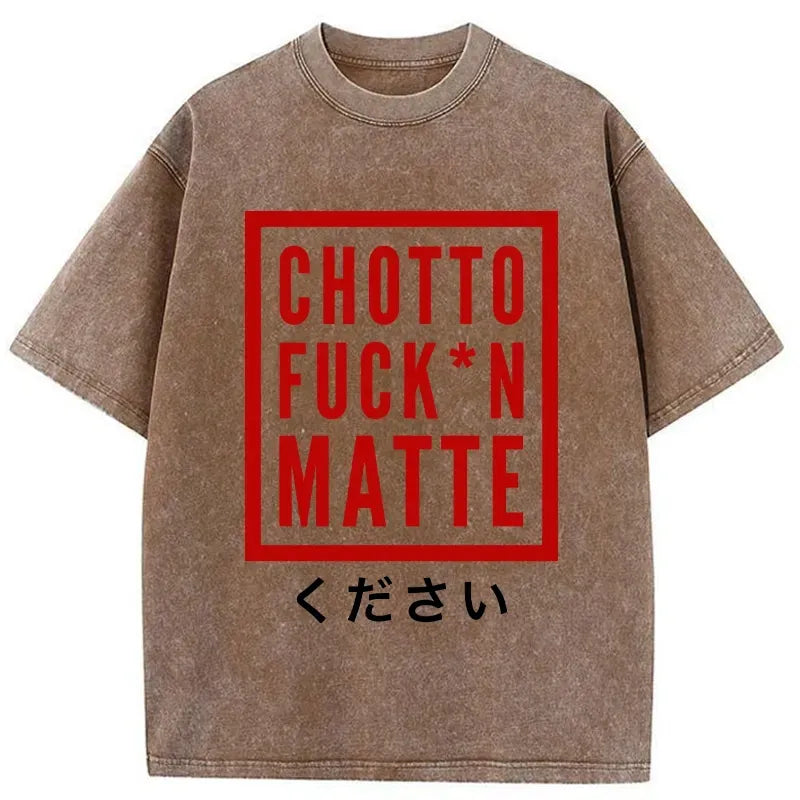 Kyoto-Lion Japanese Chotto Matte Washed T-Shirt