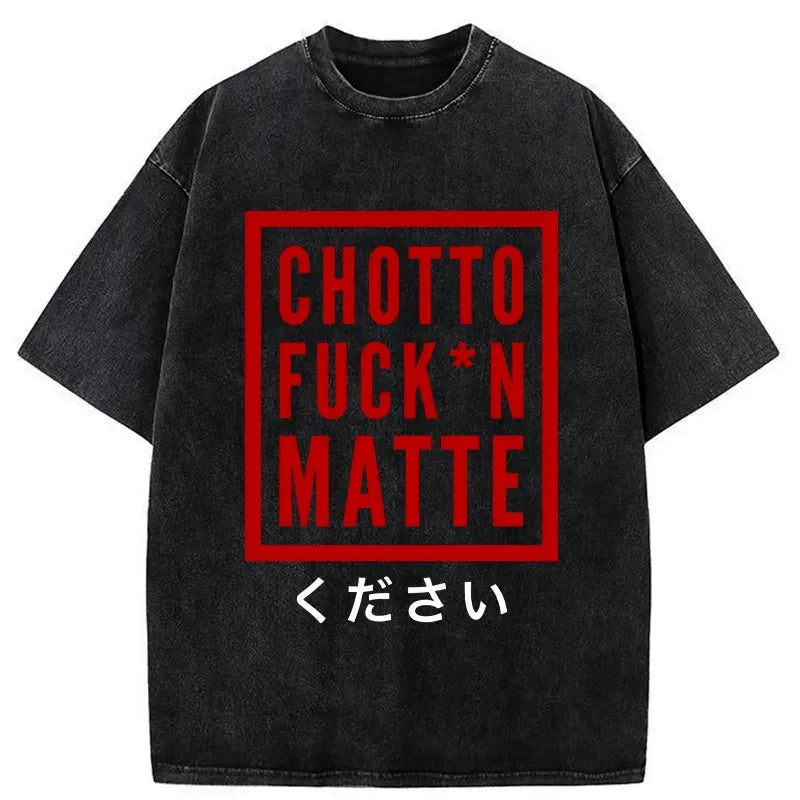 Kyoto-Lion Japanese Chotto Matte Washed T-Shirt