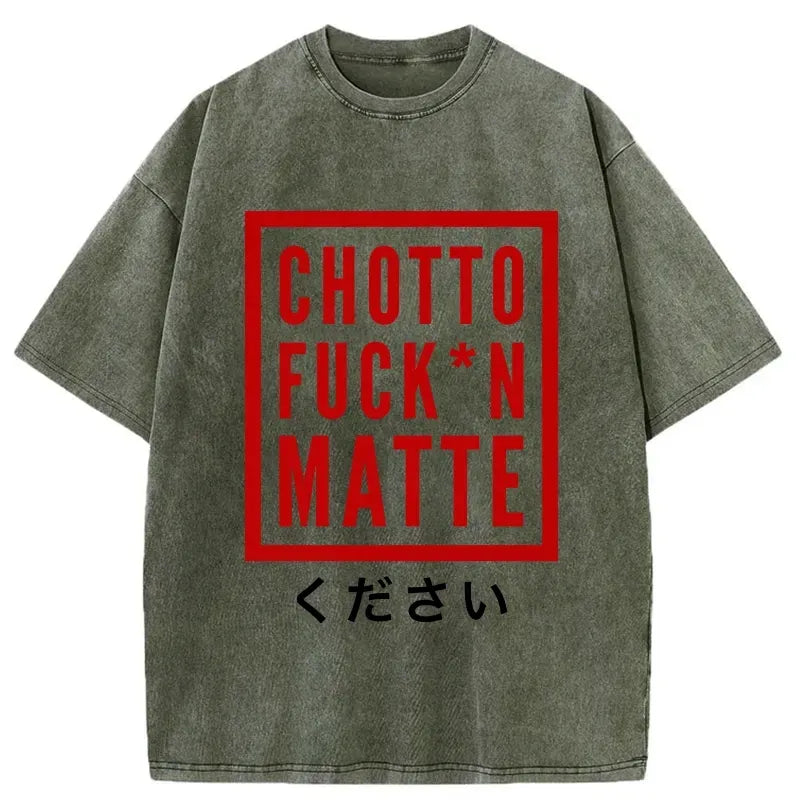 Kyoto-Lion Japanese Chotto Matte Washed T-Shirt