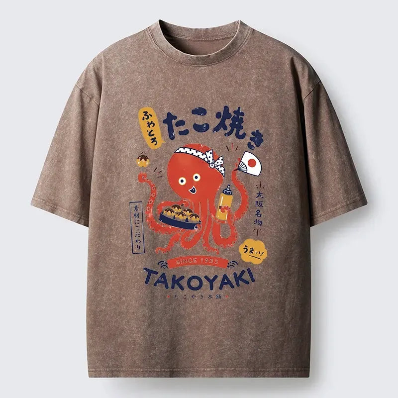 Japanese Watercolor Octopus Shirt for Vacation
