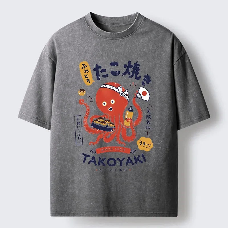 Cute Octopus Takoyaki T-Shirt for Summer