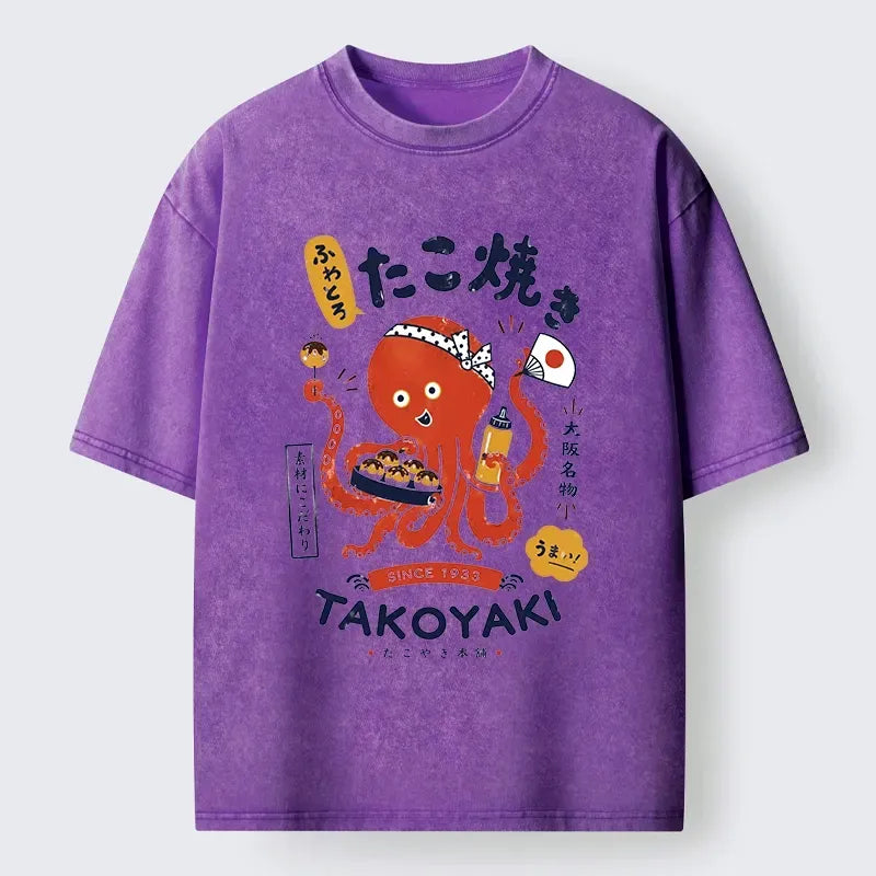 Cute Octopus Takoyaki T-Shirt for Summer