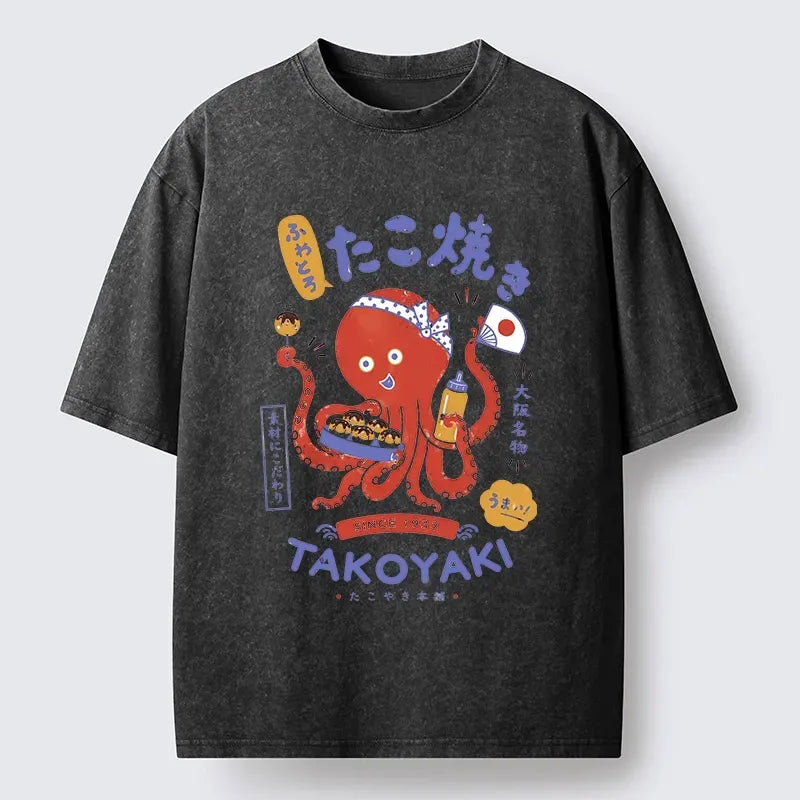 Japanese Watercolor Octopus Shirt for Vacation