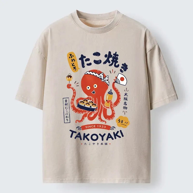 Japanese Watercolor Octopus Shirt for Vacation