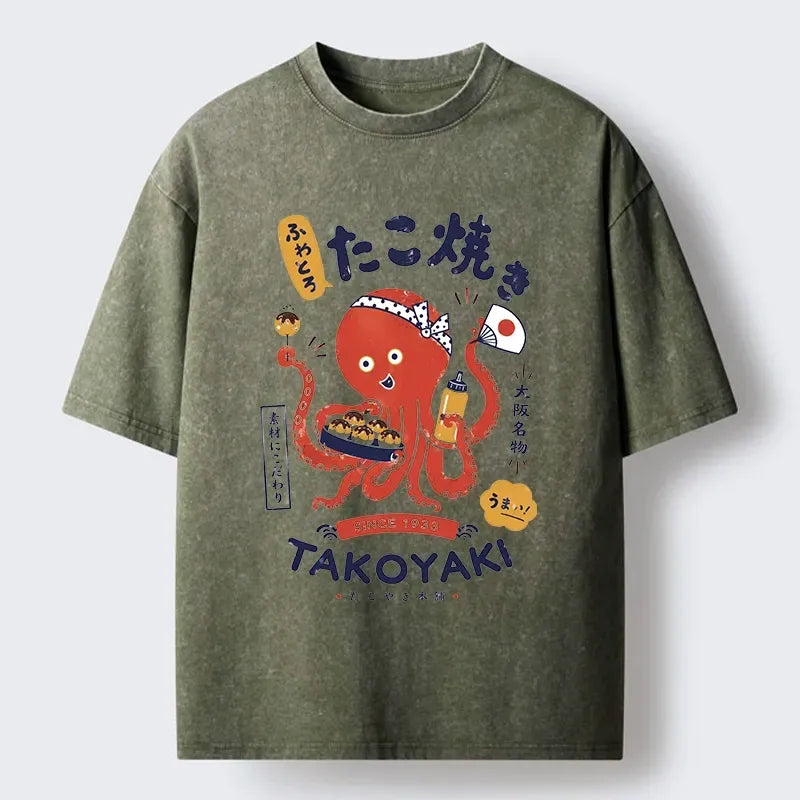 Japanese Watercolor Octopus Shirt for Vacation