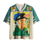 Kyoto-Lion Van Gogh Cat 'Masterpiece' Retro Mesh Jersey