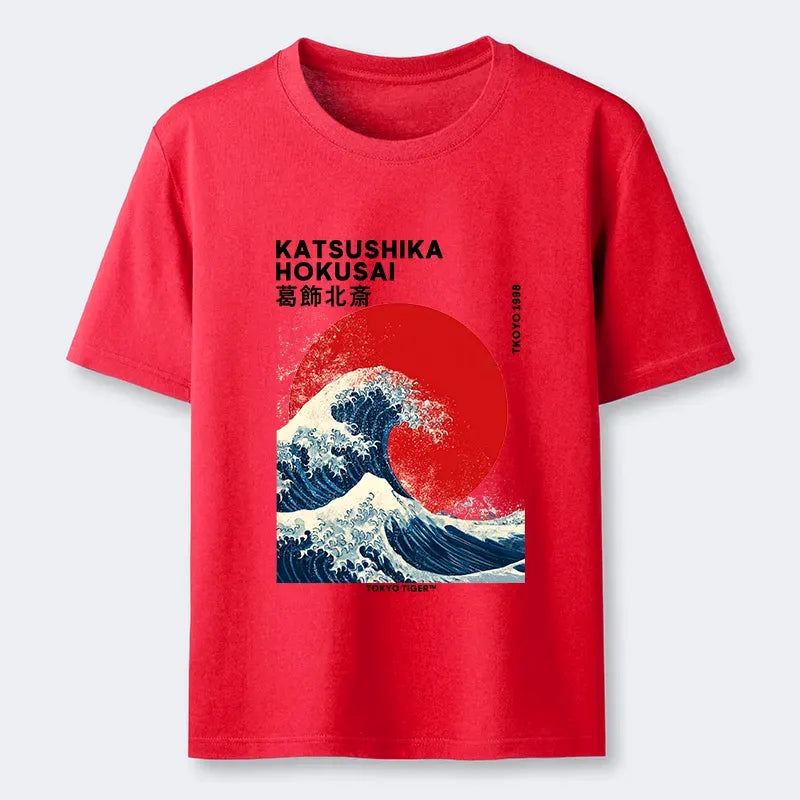 Kyoto-Lion The Great Wave And Sun Classic T-Shirt