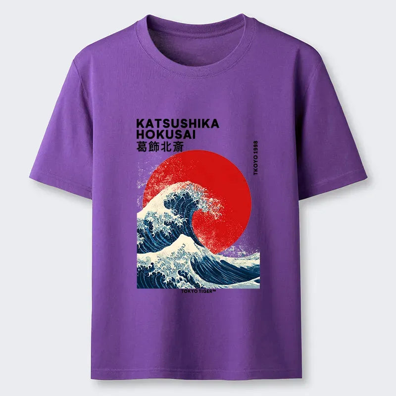 Kyoto-Lion The Great Wave And Sun Classic T-Shirt