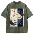 Kyoto-Lion Swallows Among The Bamboo Washed T-Shirt