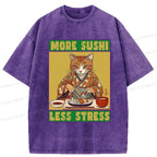 More Sushi Less Stress Funny T-Shirt