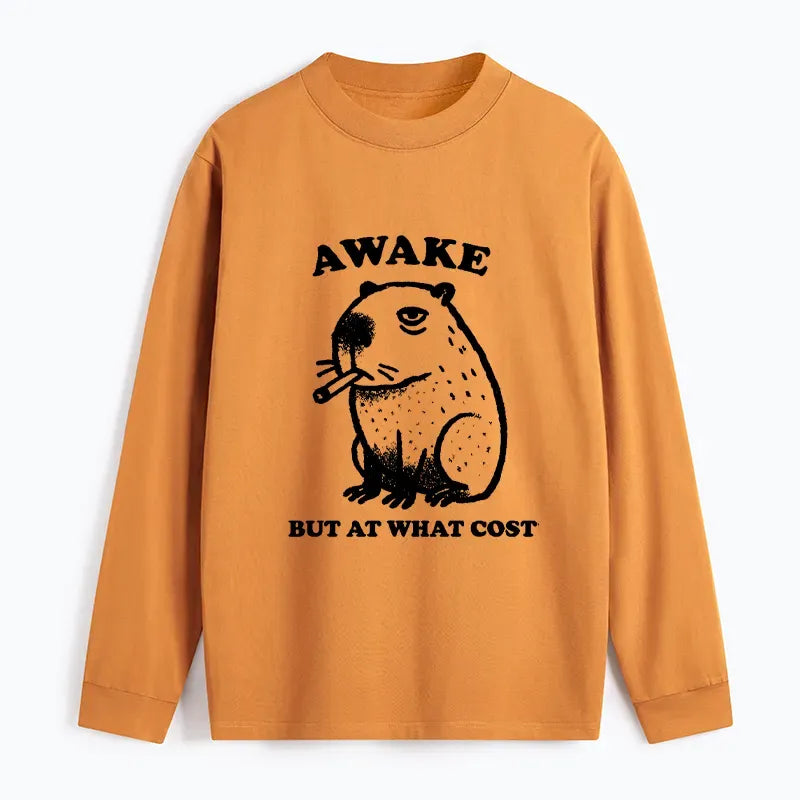 Kyoto-Lion Smoking Capybara Classic Long Sleeve T-Shirt