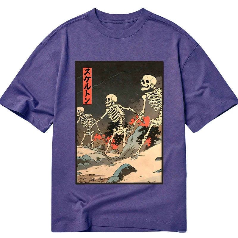 Kyoto-Lion Japanese Rising Skeletons Classic T-Shirt