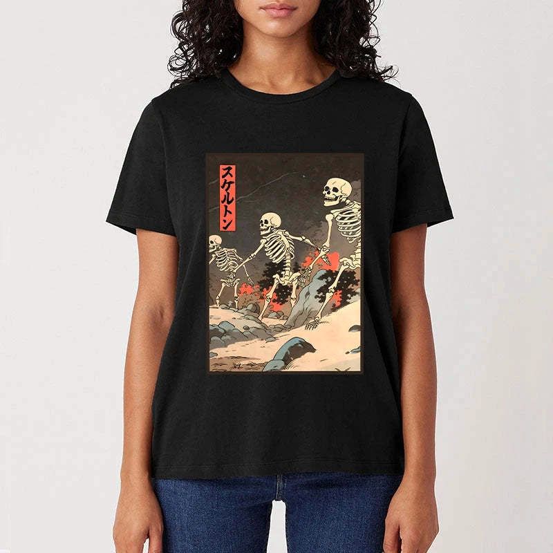 japanese rising skeletons classic t-shirt