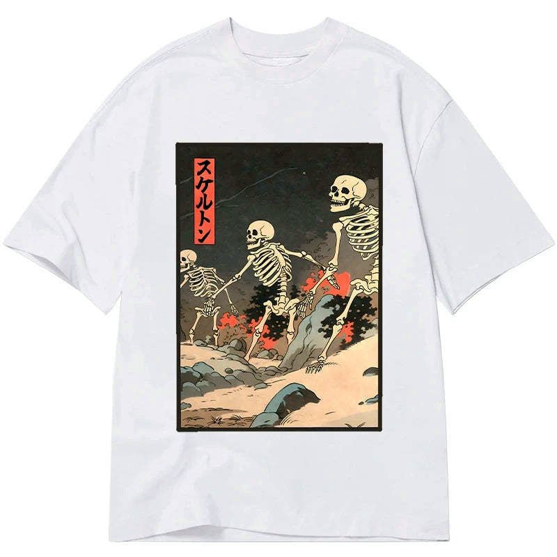 Kyoto-Lion Japanese Rising Skeletons Classic T-Shirt