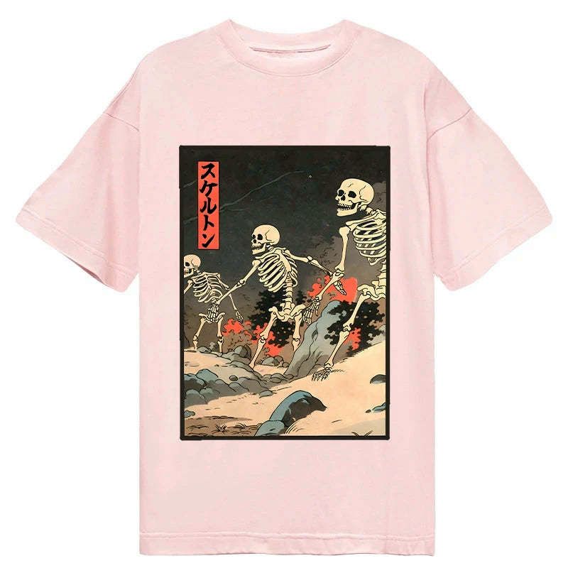 japanese rising skeletons classic t-shirt
