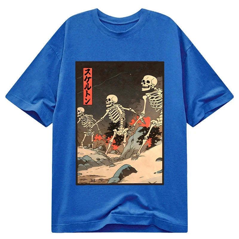 japanese rising skeletons classic t-shirt