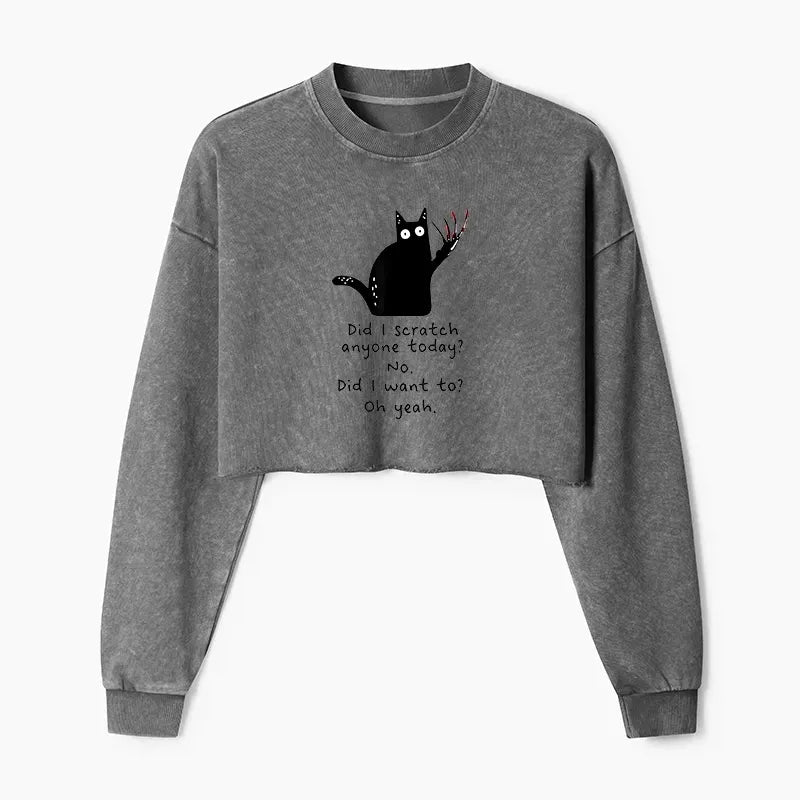 Kyoto Lion Cat Crop Sweatshirt