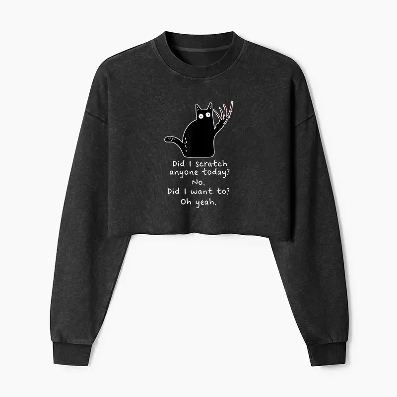 Kyoto Lion Cat Crop Sweatshirt