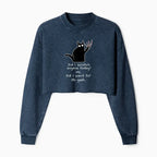 Japanese Washed Crop Sweatshirt for Women
