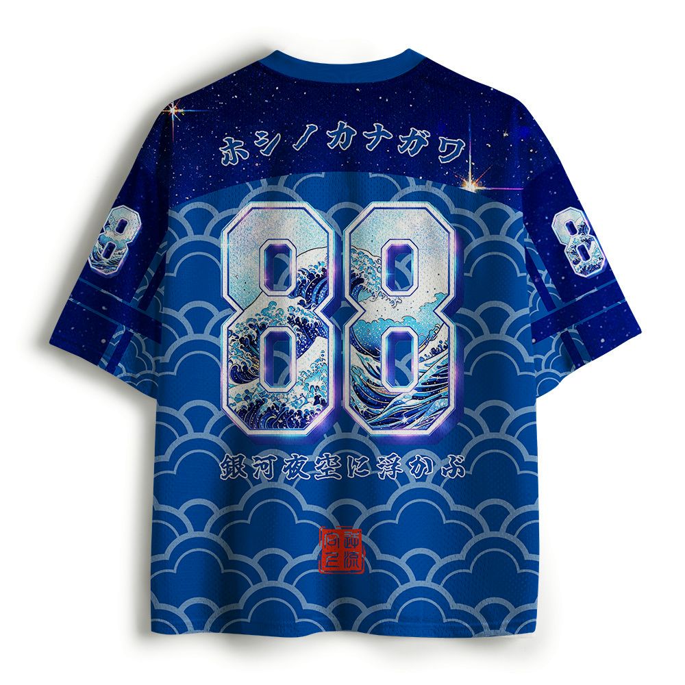 Vintage Ukiyo-e Mesh Jersey for Summer