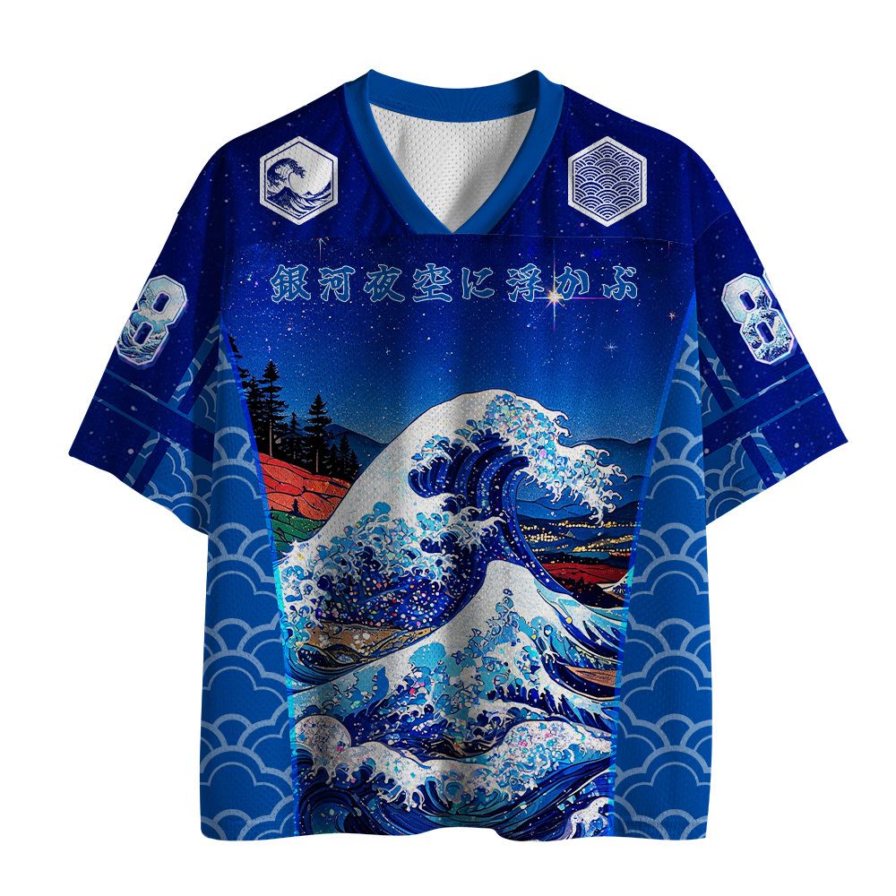 Vintage Ukiyo-e Mesh Jersey for Summer