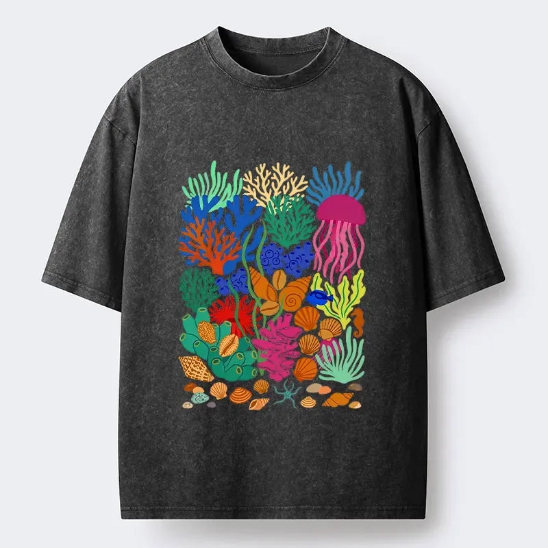 Japanese Sea Friends Vintage T-Shirt
