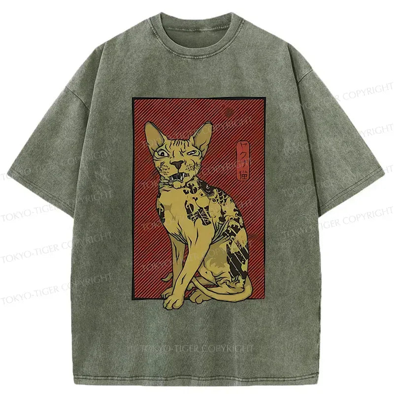 Japanese cat t-shirt for summer