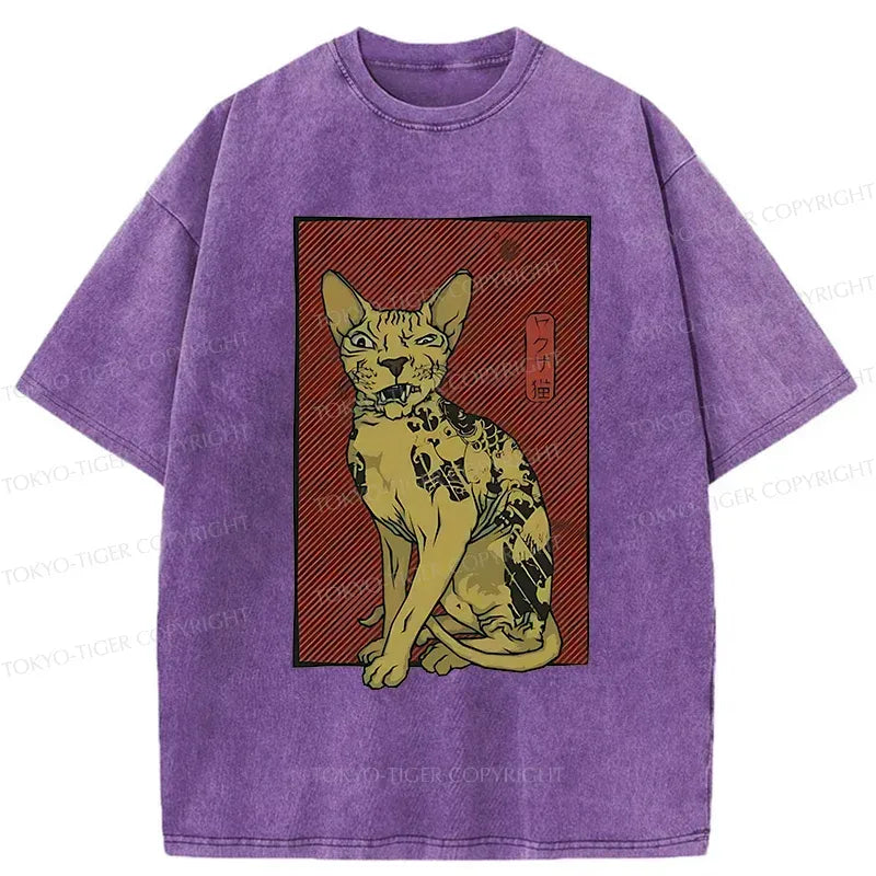 Japanese cat t-shirt for daily wear