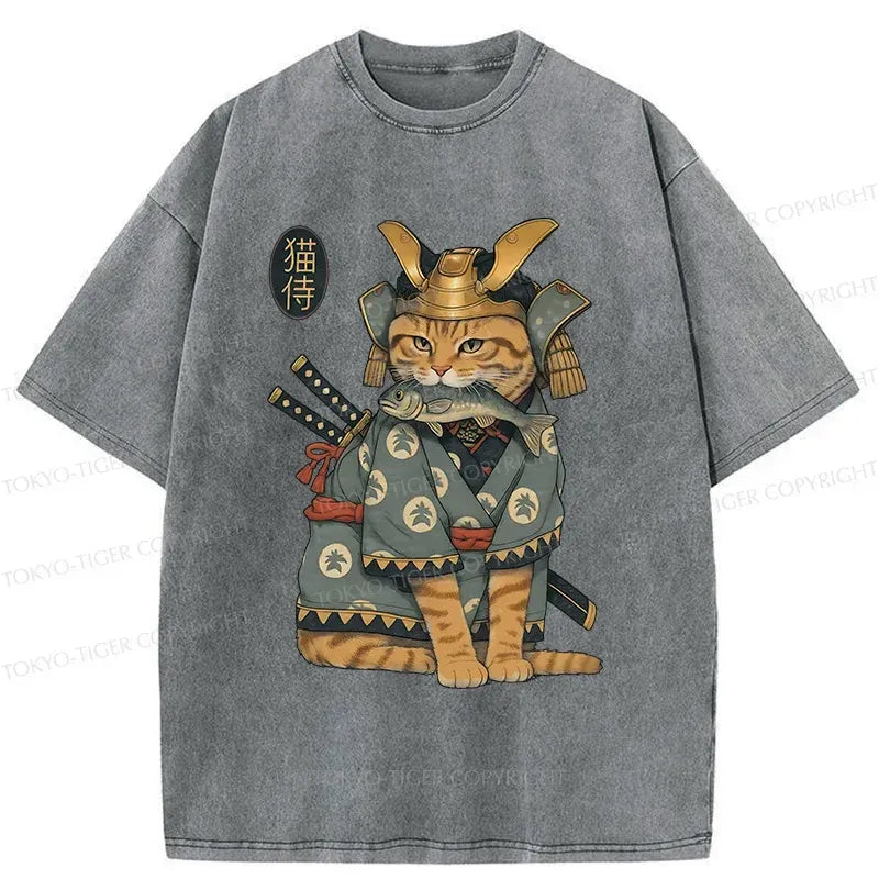 Vintage Japanese cat t-shirt free shipping