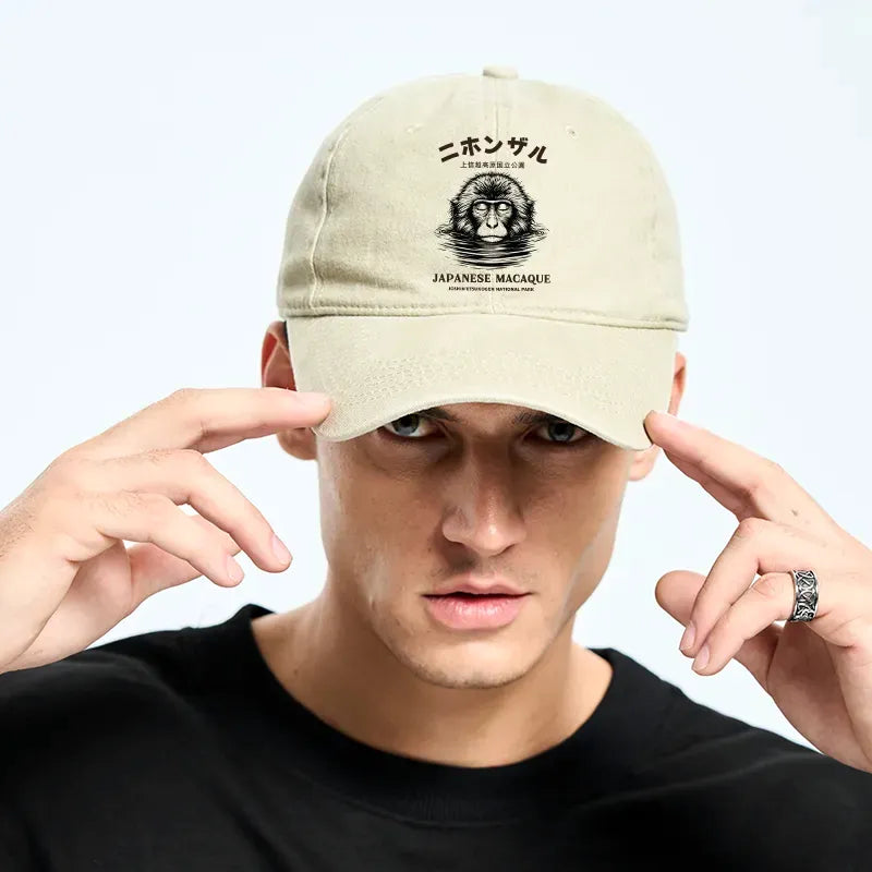 Japanese washed cap for daily wear