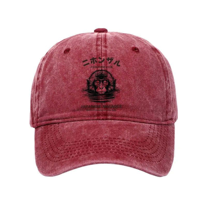 Japanese washed cap for daily wear