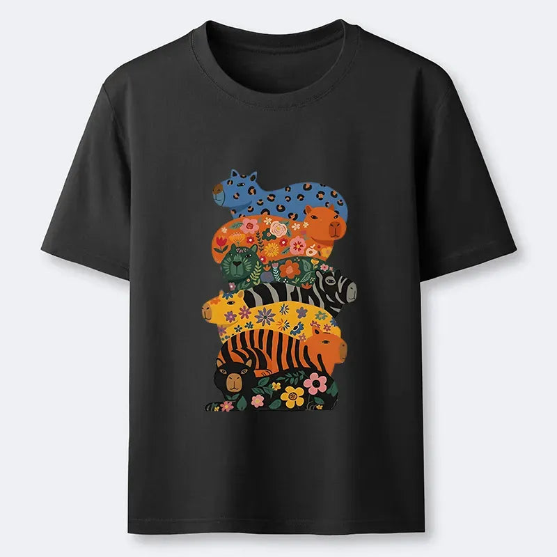 Kyoto Lion Capybara Classic Tee for Daily Wear