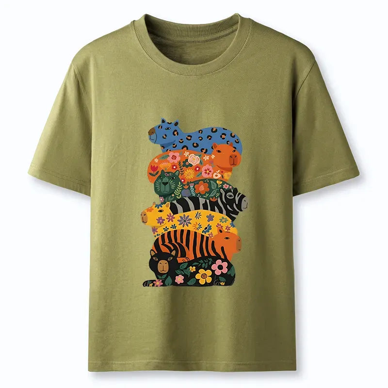 Kyoto Lion Capybara Classic Tee for Daily Wear