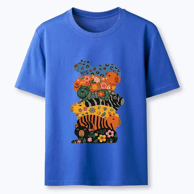 Kyoto-Lion Cute Colorful Capybaras Classic T-Shirt
