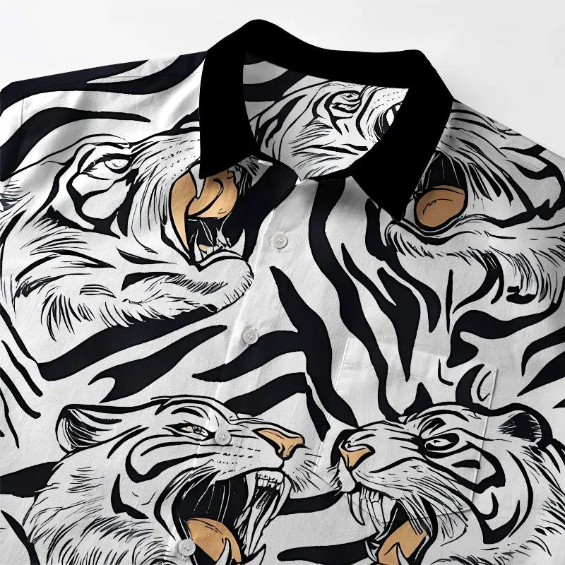 Unisex Roaring Tiger Shirt for Casual